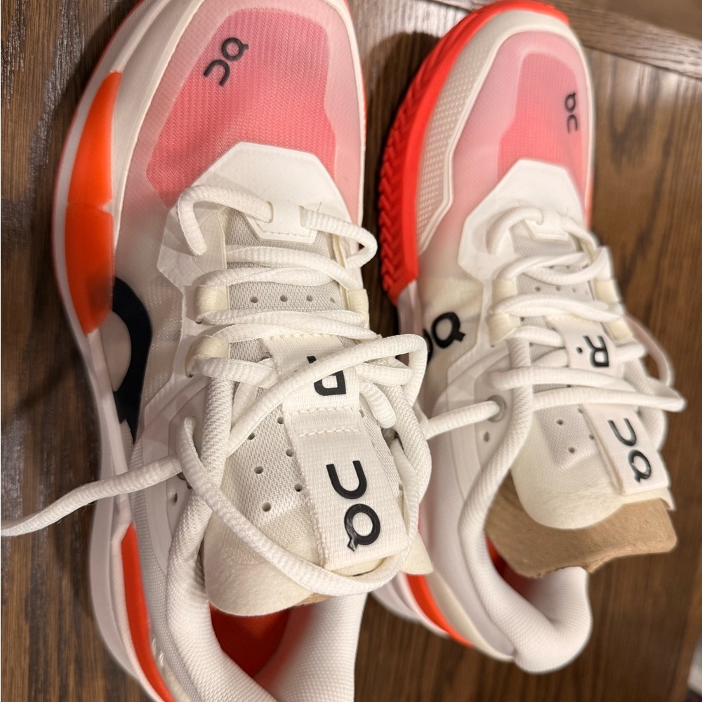 On Running Women's Athletic Shoes in Pink and Orange